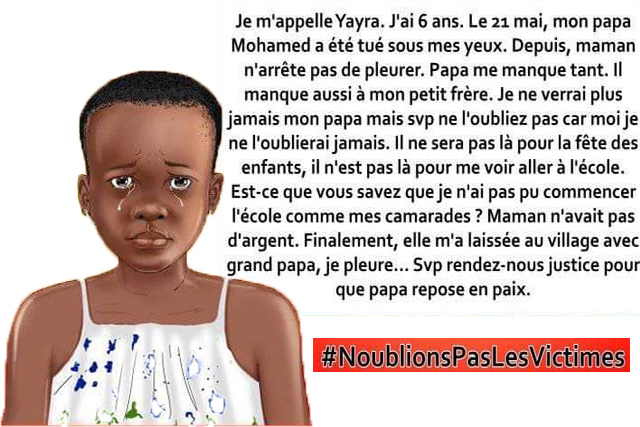 Togo : Yayra, la fille de Mohamed tué à Avédji, demande justice pour son « papa »