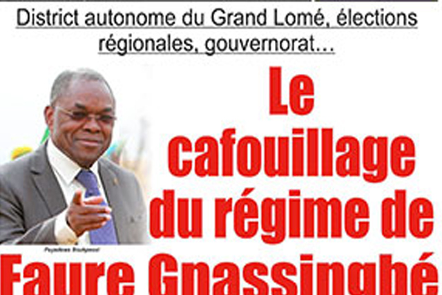 District autonome du Grand Lomé, élections régionales, gouvernorat… : Le cafouillage du régime de Faure Gnassingbé