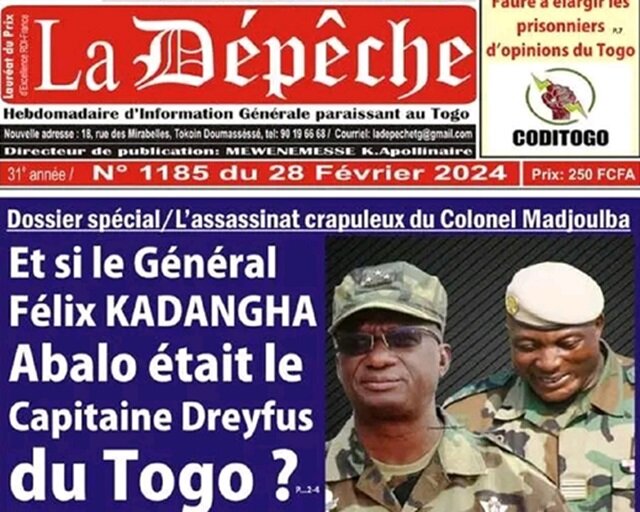 Togo/Enquête sur l’article controversé concernant l’assassinat du Colonel Madjoulba : le DP du journal « La Dépêche » convoqué à la BRI